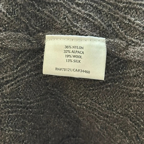 Eileen Fisher XL brown knit cardigan open front beautiful weave great condition - Picture 7 of 8